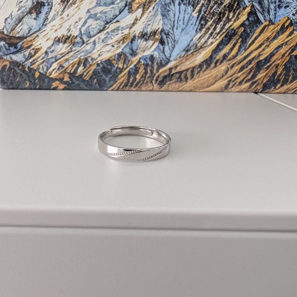 .925 Sterling Silver Adjustable Band Ring